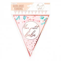 GUIRLANDE FANION BABY SHOWER FILLE