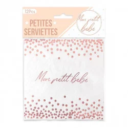 SERVIETTES BABY SHOWER FILLE x12