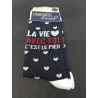 CHAUSSETTES "LA VIE AVEC TOI C'EST LE PIED"