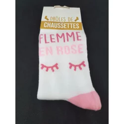 CHAUSSETTES FLEMME EN ROSE