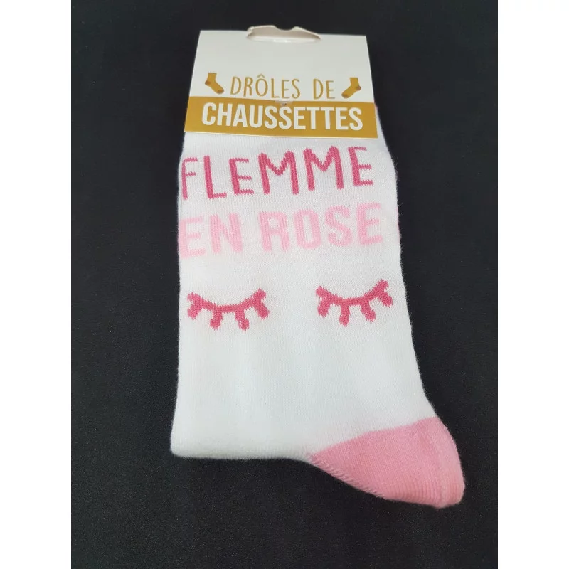CHAUSSETTES FLEMME EN ROSE