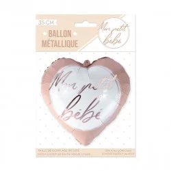 BALLON MÉTAL COEUR BABY SHOWER FILLE