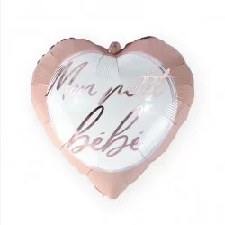 BALLON MÉTAL COEUR BABY SHOWER FILLE