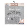 T-SHIRT "BEAUCOUP MOINS SAGE QUE MON IMAGE" L T-SHIRT "BEAUCOUP MOINS SAGE QUE MON IMAGE" L