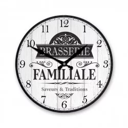 HORLOGE RONDE BRASSERIE FAMILIALE