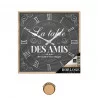HORLOGE CARRÉ LA TABLE DES AMIS