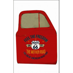 DECO. METAL PORTE MIROIR "ROUTE66"