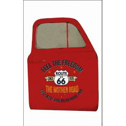 DECO. METAL PORTE MIROIR "ROUTE66"