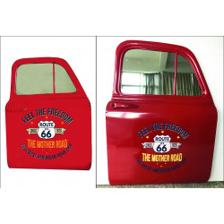 DECO. METAL PORTE MIROIR "ROUTE66"