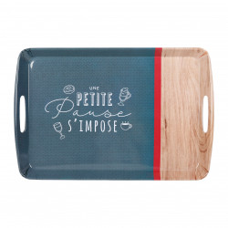 PLATEAU MELAMINE 55X36CM "PAUSE"