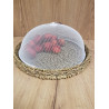 CLOCHE ALIMENT. MM JONC/MER 27X27X18CM