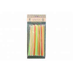 30 PAILLES PLASTIQUE RECYCLABLE COULEUR