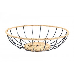 PANIERE A FRUITS METAL NATUREL 30CM