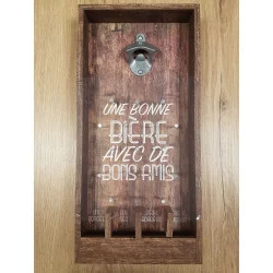DÉCAPSULEUR JEU À BOIRE EN BOIS ET FER