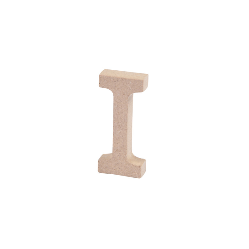 LETTRE MEDIUM BOIS I 5X5X1CM LETTRE MEDIUM BOIS I 5X5X1CM