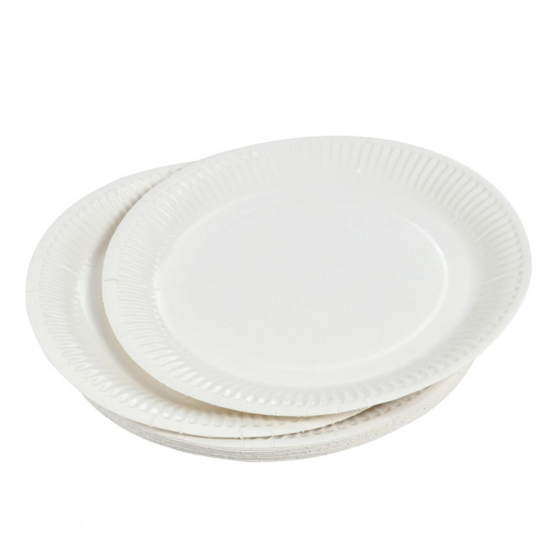 ASSIETTES BLANC X20 D23CM EN CARTON SANS