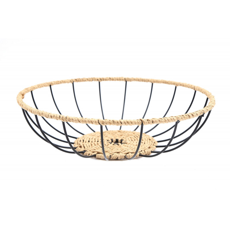 PANIERE A FRUITS METAL NATUREL 30CM