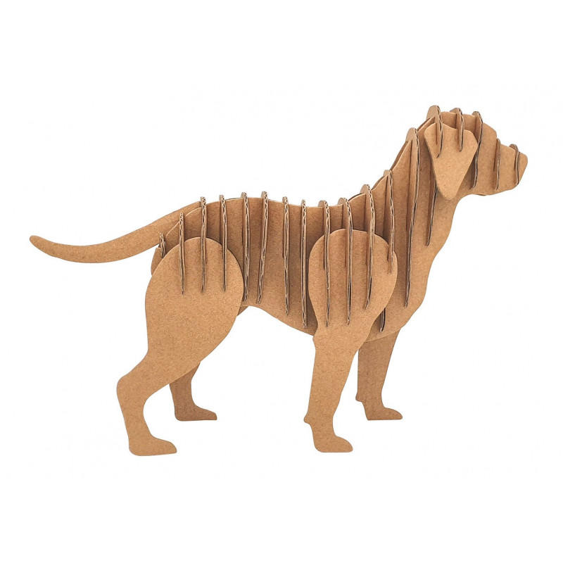 CHIEN EN CARTON À ASSEMBLER, PETIT MODÈL