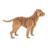 CHIEN EN CARTON À ASSEMBLER, PETIT MODÈL