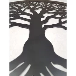 ARBRE DE VIE MURAL MÉTAL NOIR D40cm
