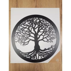 ARBRE DE VIE MURAL MÉTAL NOIR D40cm