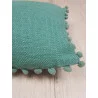 COUSSIN SANCHEZ SAUGE AVEC POMPONS 30x50cm COUSSIN SANCHEZ SAUGE AVEC POMPONS 30x50cm