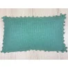 COUSSIN SANCHEZ SAUGE AVEC POMPONS 30x50cm COUSSIN SANCHEZ SAUGE AVEC POMPONS 30x50cm