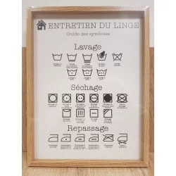 CADRE BUANDERIE ENTRETIEN DU LINGE 30x40cm