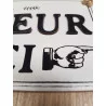 PLAQUE EN BOIS "LE BONHEUR C'EST PAR ICI" 20x10cm