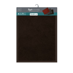 TAPIS TELIO NOIR 50x80CM ANTI-POUSSIERE