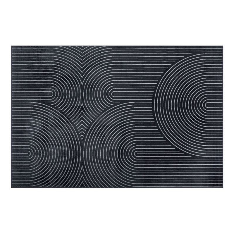 TAPIS GEODE ANTHRACITE 140x200CM VISCOSE
