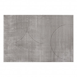 TAPIS GEODE GRIS 140x200CM VISCOSE RELIE