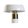 Lampe métal champignon blanc doré D24x36cm