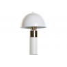 Lampe métal champignon blanc doré D24x36cm
