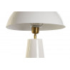 Lampe métal champignon blanc laqué et doré D31x70cm