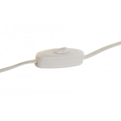 Lampe métal champignon blanc laqué et doré D31x70cm