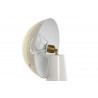 Lampe métal champignon blanc laqué et doré D31x70cm