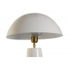 Lampe métal champignon blanc laqué et doré D31x70cm