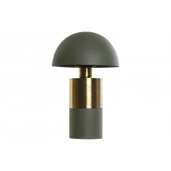 Lampe métal champignon vert jade D20xH33cm