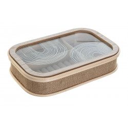 Boite bijoux cannage rotin 29,5x19,5x6cm