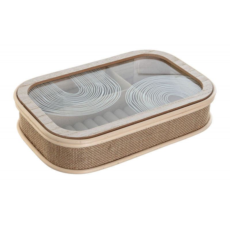 Boite bijoux cannage rotin 29,5x19,5x6cm
