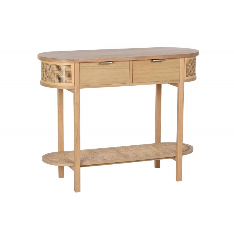 CONSOLE SELMA ROTIN 100X38X78CM ARRONDIT