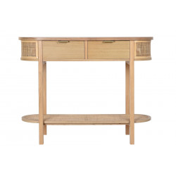 CONSOLE SELMA ROTIN 100X38X78CM ARRONDIT