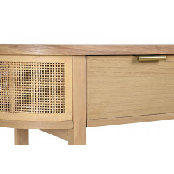 CONSOLE SELMA ROTIN 100X38X78CM ARRONDIT