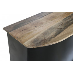 Meuble bar combi bois manguier et métal 157x52x90cm