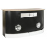 Meuble bar combi bois manguier et métal 157x52x90cm