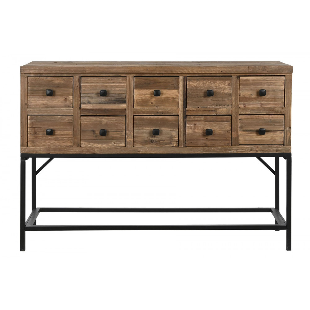 CONSOLE APOTHICAIRE EN BOIS RECYCLÉ 120 CONSOLE APOTHICAIRE EN BOIS RECYCLÉ 120
