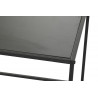 Set de 2 tables auxiliaires carré effet bois 40x40x40cm