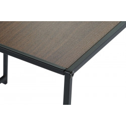 SET 2 TABLES CARRE EFFET BOIS 40X40X40CM