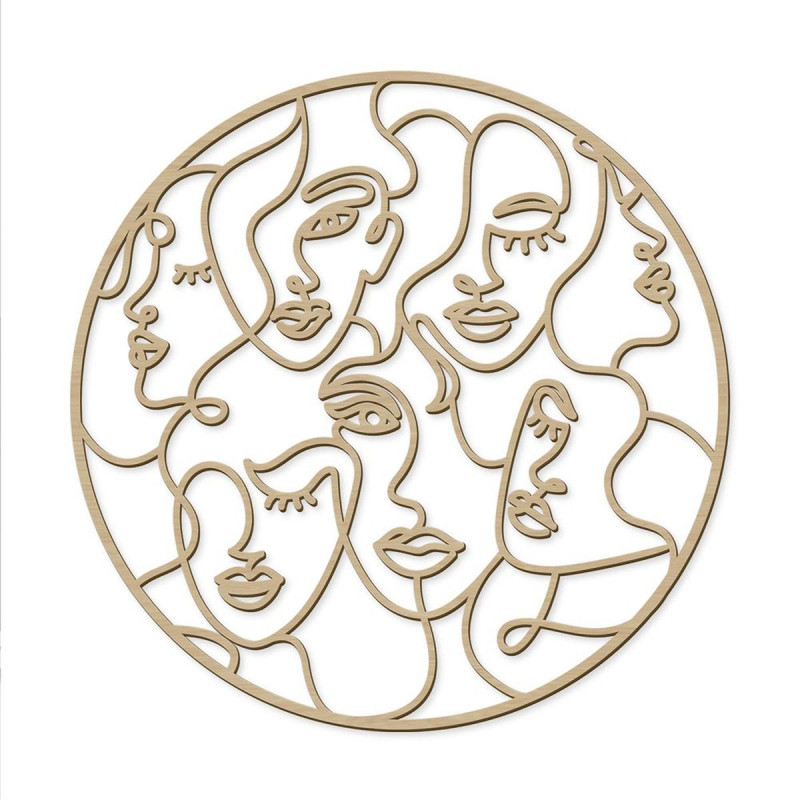 FEMMES ABSTRAITES DECO BOIS LASER